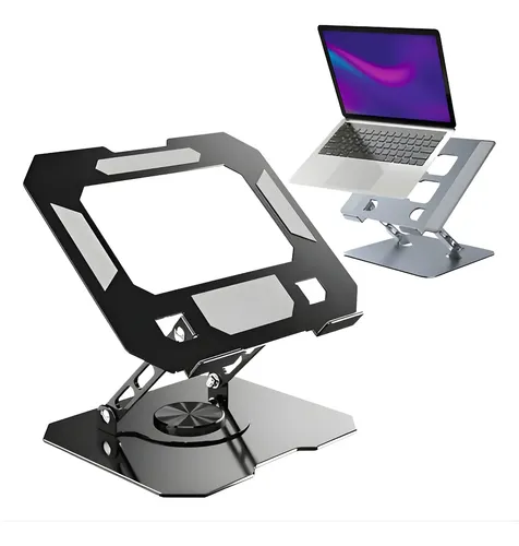 Suporte de Mesa para Notebook 360° Ajustável — Metal