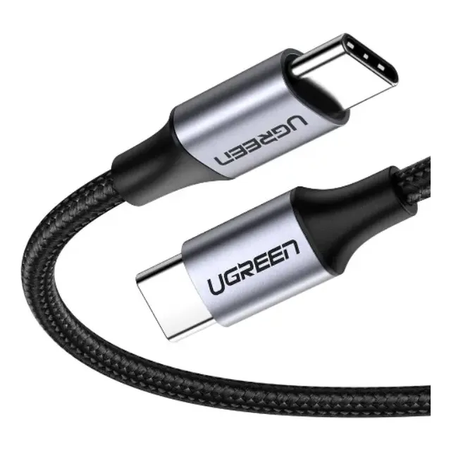Cabo Ugreen Quick Charge 4.0 USB-C 1m Blindado - Cinza
