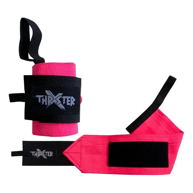 Protetor De Punho Profissional Crossfit Munhequeira Pulso - Rosa