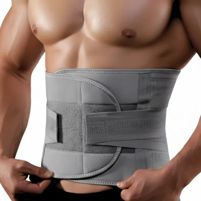 Cinta Modeladora Masculina Abdominal Dupla Compressão Lomba Cinza G