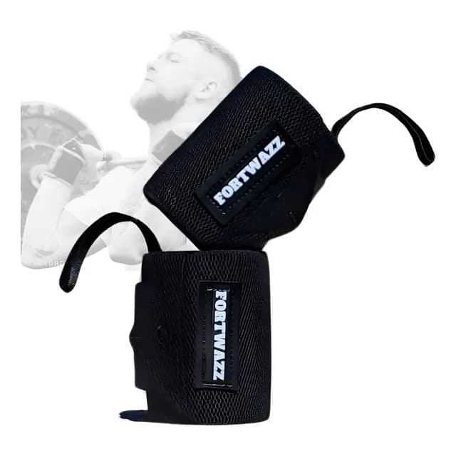 Munhequeira Musculação Crossfit LPO Elástica Alta Compressão - Preto