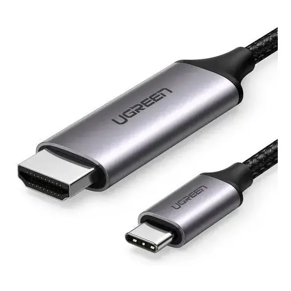 Cabo Thunderbolt 3 Ugreen USB-C Para HDMI 4K Reforçado - Preto