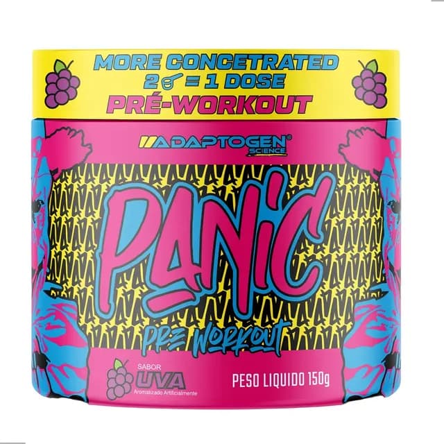 Suplemento em Pó Panic 150g Adaptogen Uva com Creatina