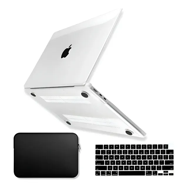 Capa Para Macbook Air 13 M4/M3/M2 Protetor Teclado + Bag Transparente Cristal